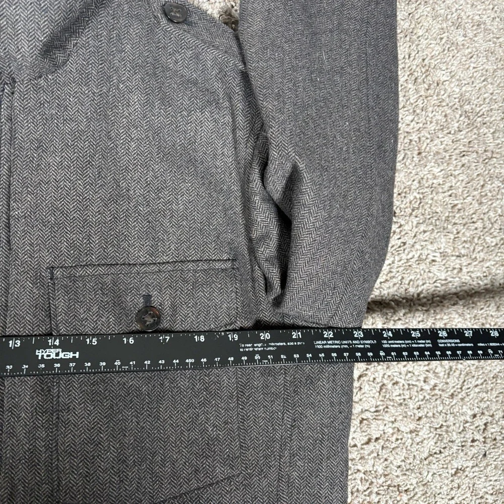 BANANA‎ REPUBLIC Wool Blend Jacket Herringbone Brown Utility Chore Men's L